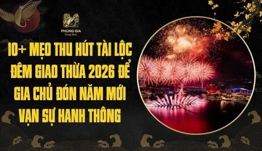 10+ Mẹo thu hút tài lộc đêm giao thừa 2026 để gia chủ đón năm mới vạn sự hanh thông
